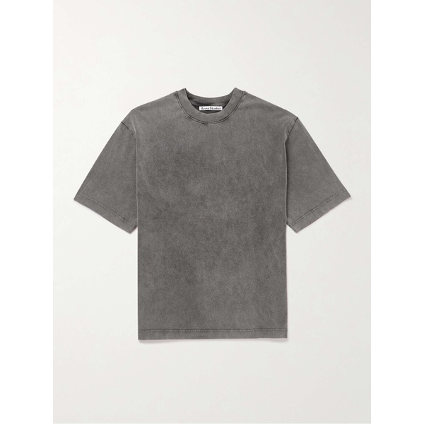 아크네스튜디오 아크네 스튜디오 ACNE STUDIOS Extorr Logo-Appliqued Garment-Dyed Cotton-Jersey T-Shirt 1647597314857107