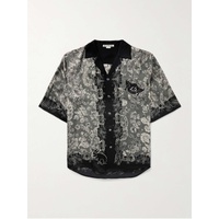 아크네 스튜디오 ACNE STUDIOS Sowen Camp-Collar Printed Satin Shirt 1647597330121170