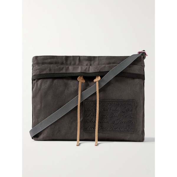 아크네스튜디오 아크네 스튜디오 ACNE STUDIOS Andemer Leather-Trimmed Appliqued Coated-Canvas Messenger Bag 1647597315335927