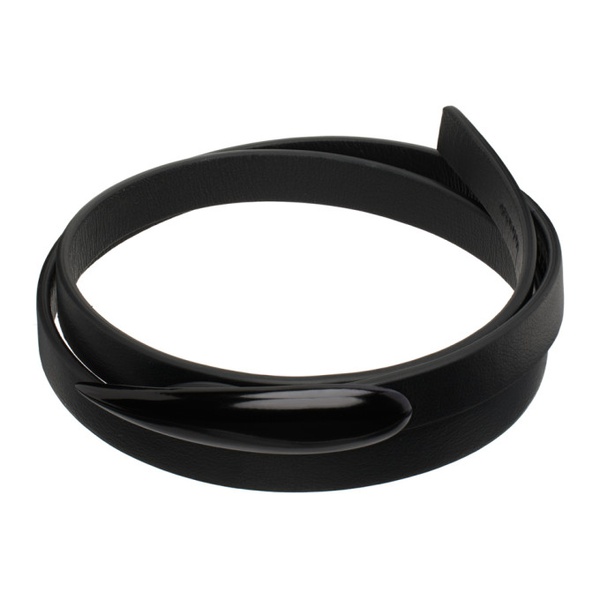 아크네스튜디오 아크네 스튜디오 Acne Studios Black Nail Leather Bracelet 231129M142004