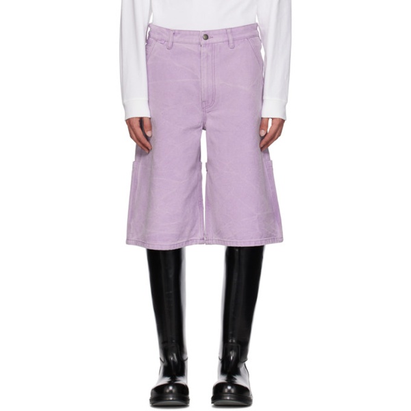 아크네스튜디오 아크네 스튜디오 Acne Studios Purple Pigment-Dyed Shorts 232129M193004