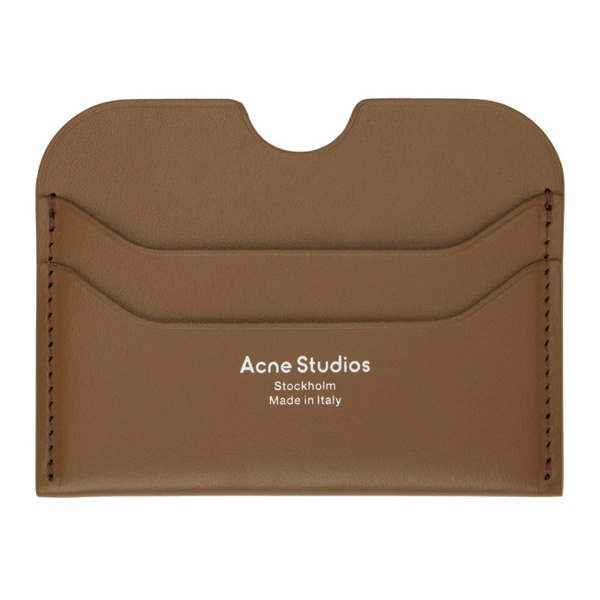 아크네스튜디오 아크네 스튜디오 Acne Studios Brown Leather Card Holder 231129M163018