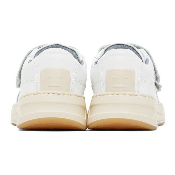 아크네스튜디오 아크네 스튜디오 Acne Studios White Velcro Strap Sneakers 231129F128003