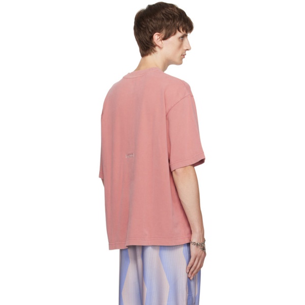아크네스튜디오 아크네 스튜디오 Acne Studios Pink Patch T-Shirt 232129M213067