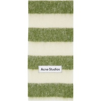 아크네 스튜디오 Acne Studios Green & 오프화이트 Off-White Stripe Scarf 232129M150063