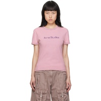 아크네 스튜디오 Acne Studios Pink Blurred T-Shirt 232129F110030