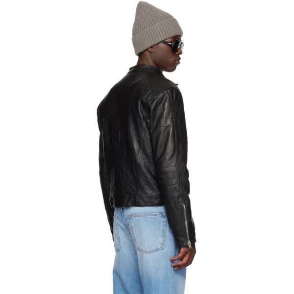 아크네스튜디오 아크네 스튜디오 Acne Studios Black Distressed Leather Jacket 231129M181002