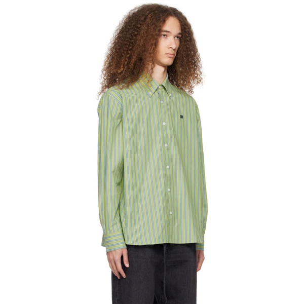 아크네스튜디오 아크네 스튜디오 Acne Studios Green Button-Up Shirt 241129M192001