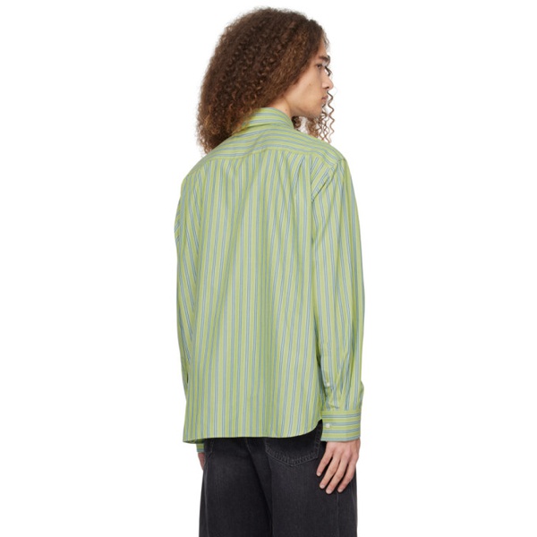 아크네스튜디오 아크네 스튜디오 Acne Studios Green Button-Up Shirt 241129M192001