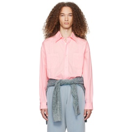 아크네 스튜디오 Acne Studios Pink Button-Up Shirt 241129M192016
