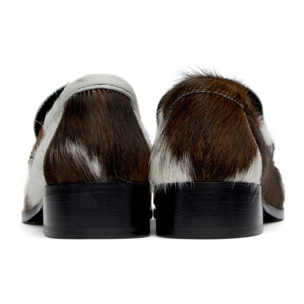 아크네스튜디오 아크네 스튜디오 Acne Studios Brown & White Leather Loafers 241129F121001