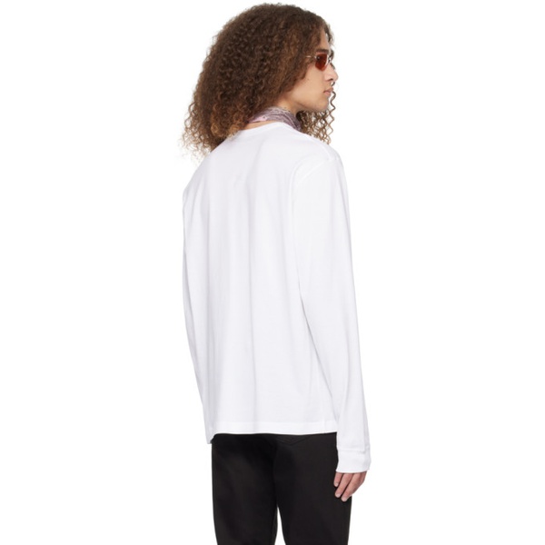 아크네스튜디오 아크네 스튜디오 Acne Studios White Patch Long Sleeve T-Shirt 241129M213020