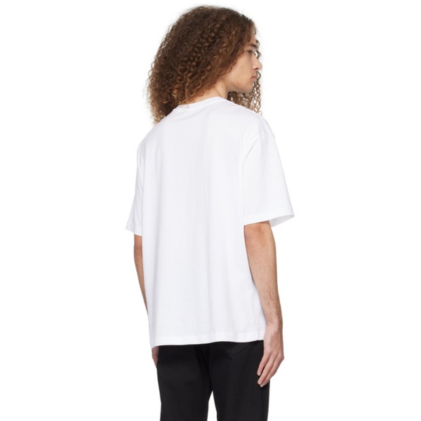 아크네스튜디오 아크네 스튜디오 Acne Studios White Printed T-Shirt 241129M213011