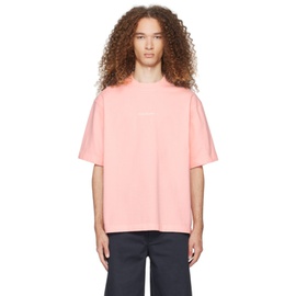 아크네 스튜디오 Acne Studios Pink Printed T-Shirt 241129M213040