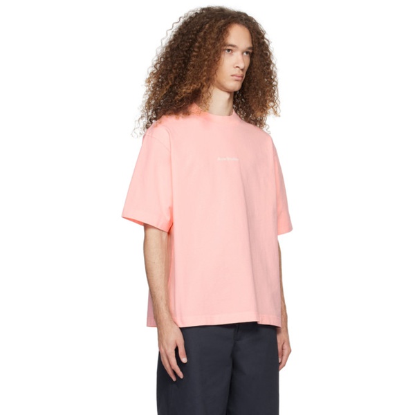 아크네스튜디오 아크네 스튜디오 Acne Studios Pink Printed T-Shirt 241129M213040
