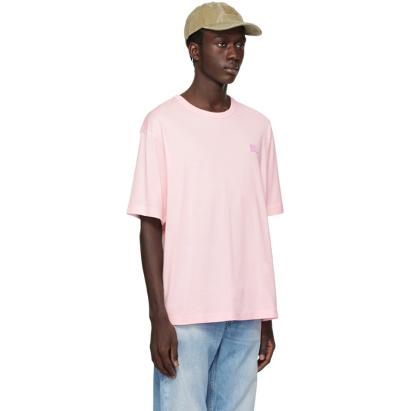 아크네스튜디오 아크네 스튜디오 Acne Studios Pink Crewneck T-Shirt 241129M213006