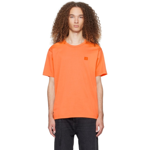 아크네스튜디오 아크네 스튜디오 Acne Studios Orange Patch T-Shirt 241129M213002