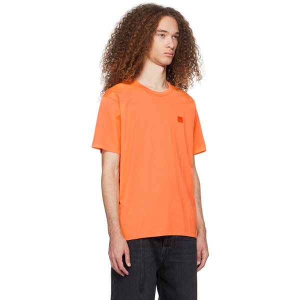 아크네스튜디오 아크네 스튜디오 Acne Studios Orange Patch T-Shirt 241129M213002