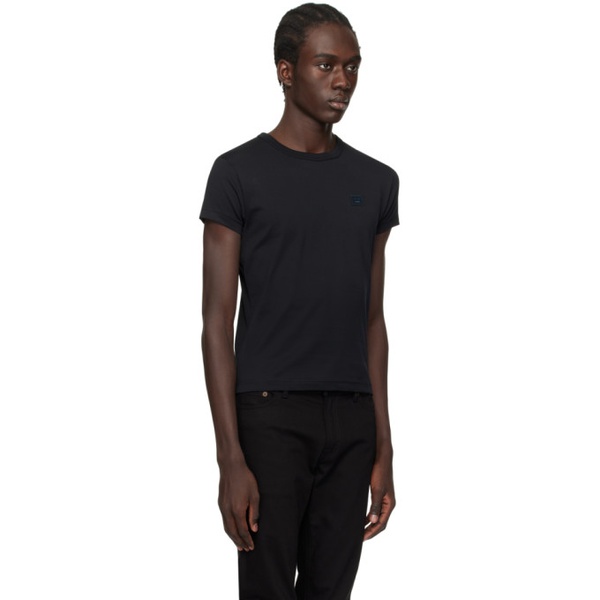 아크네스튜디오 아크네 스튜디오 Acne Studios Black Fitted T-Shirt 241129M213016