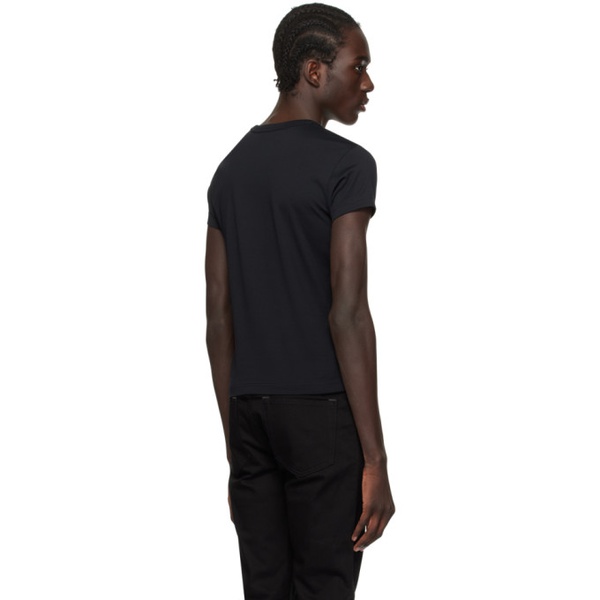 아크네스튜디오 아크네 스튜디오 Acne Studios Black Fitted T-Shirt 241129M213016