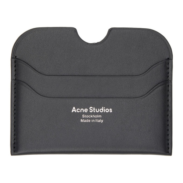 아크네스튜디오 아크네 스튜디오 Acne Studios Black Slim Card Holder 241129F037010