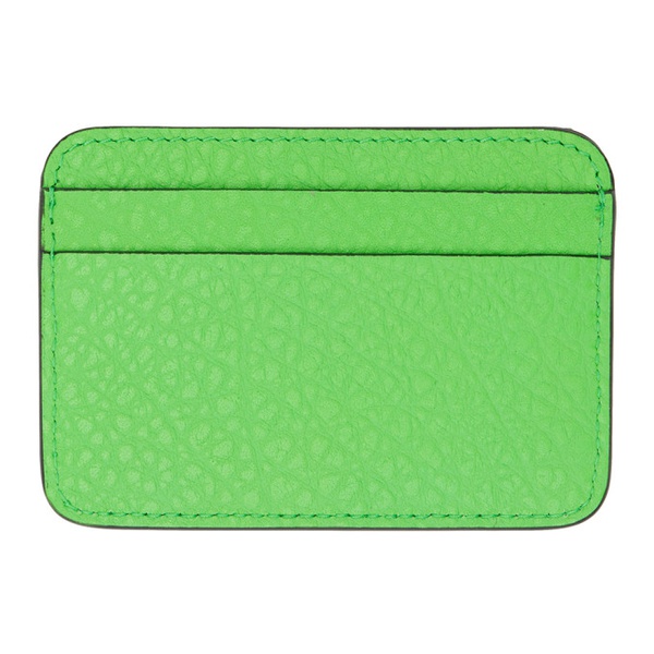 아크네스튜디오 아크네 스튜디오 Acne Studios Green Leather Card Holder 241129M164016