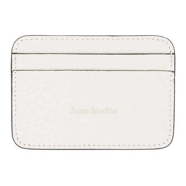 아크네스튜디오 아크네 스튜디오 Acne Studios White Leather Card Holder 241129M164017