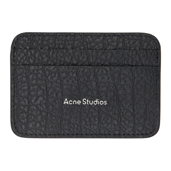 아크네스튜디오 아크네 스튜디오 Acne Studios Black Leather Card Holder 241129M164018