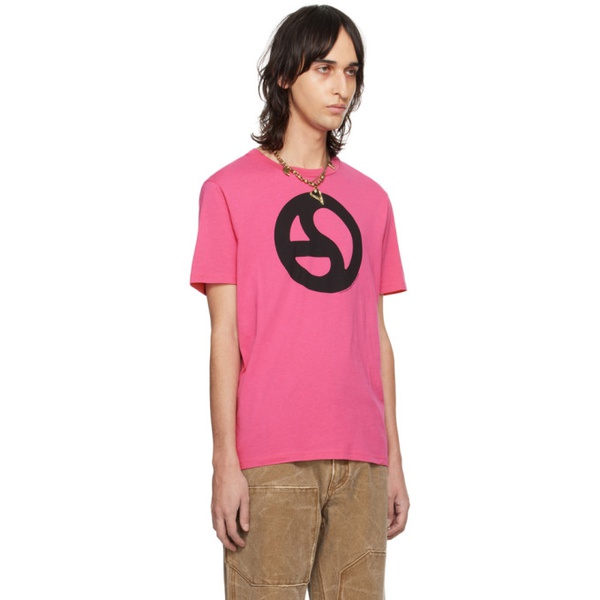 아크네스튜디오 아크네 스튜디오 Acne Studios Pink Graphic T-Shirt 241129M213048