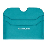 아크네 스튜디오 Acne Studios Blue Leather Card Holder 241129M163011