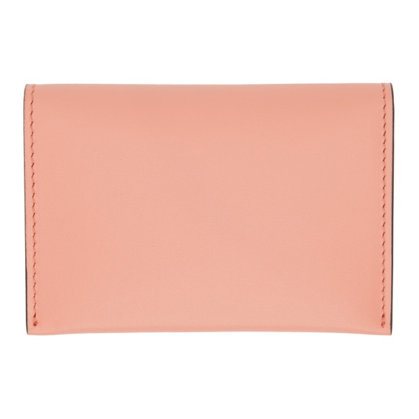 아크네스튜디오 아크네 스튜디오 Acne Studios Pink Folded Leather Card Holder 241129M163007