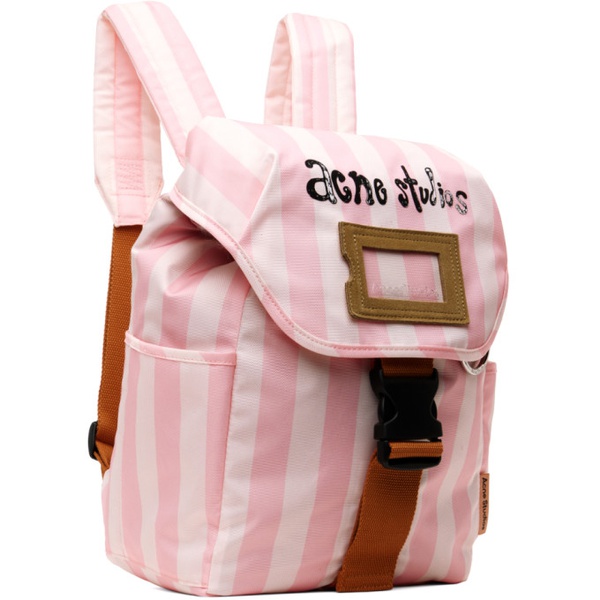 아크네스튜디오 아크네 스튜디오 Acne Studios Pink & White Nackpack Backpack 241129M166000