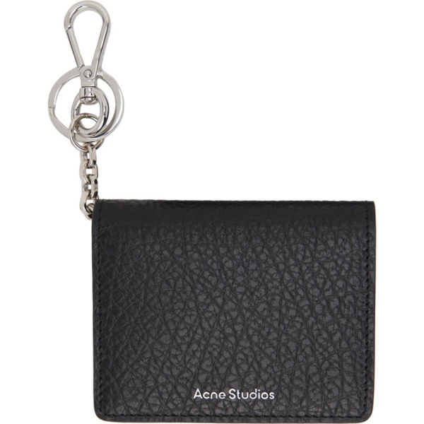 아크네스튜디오 아크네 스튜디오 Acne Studios Black Folded Leather Wallet 241129M164026