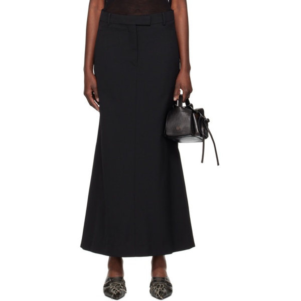 아크네스튜디오 아크네 스튜디오 Acne Studios Black Tailored Maxi Skirt 241129F093008