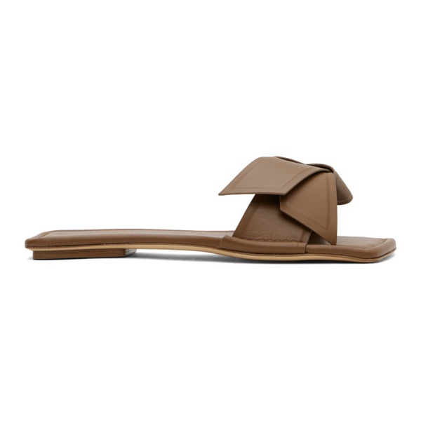 아크네스튜디오 아크네 스튜디오 Acne Studios Brown Musubi Leather Sandals 241129F124001