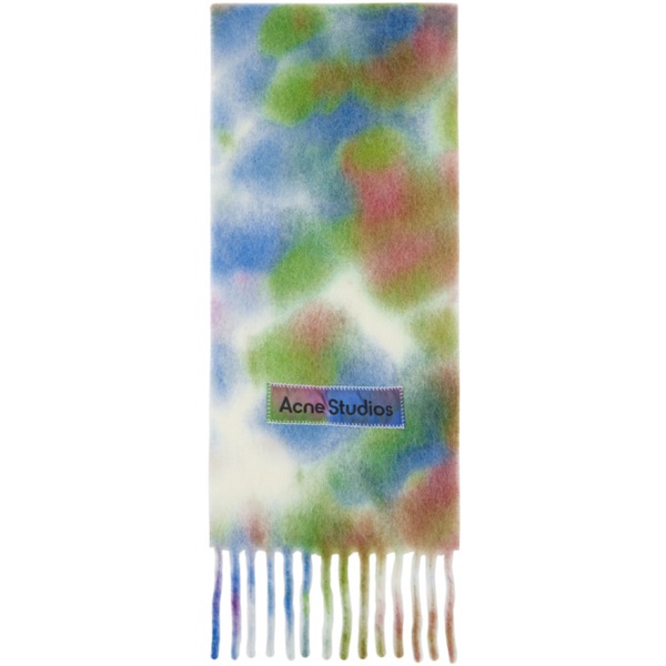 아크네스튜디오 아크네 스튜디오 Acne Studios Multicolor Tie-Dye Alpaca Wool Scarf 241129F028050