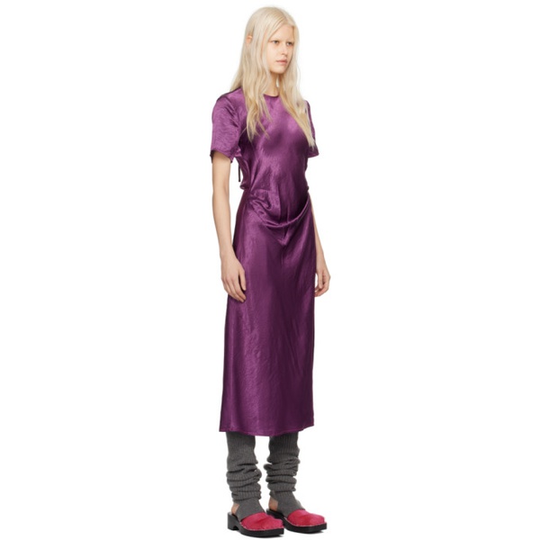 아크네스튜디오 아크네 스튜디오 Acne Studios Purple Wrap Maxi Dress 241129F054003