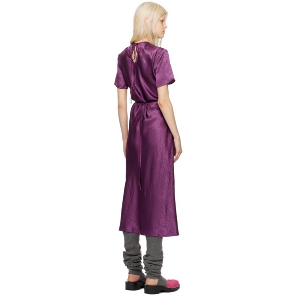 아크네스튜디오 아크네 스튜디오 Acne Studios Purple Wrap Maxi Dress 241129F054003