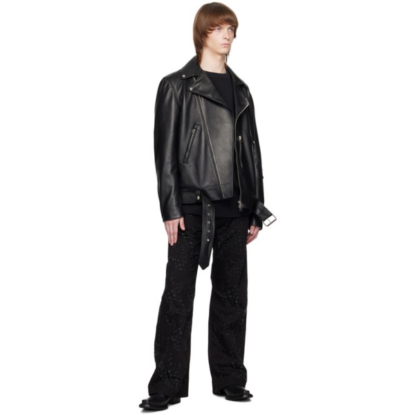 아크네스튜디오 아크네 스튜디오 Acne Studios Black Biker Leather Jacket 231129M181005