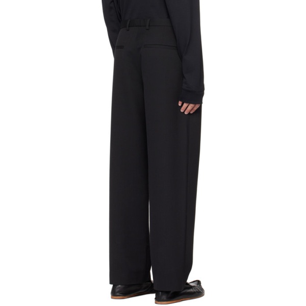 아크네스튜디오 아크네 스튜디오 Acne Studios Black Regular-Fit Trousers 241129M191016