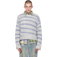 아크네 스튜디오 Acne Studios Gray & Blue Stripes Sweater 241129M201021