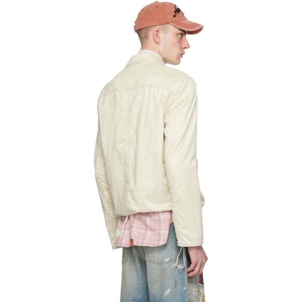 아크네스튜디오 아크네 스튜디오 Acne Studios 오프화이트 Off-White Zipper Faux-Leather Jacket 241129M180022