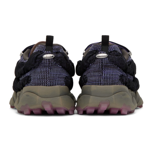 아크네스튜디오 아크네 스튜디오 Acne Studios Purple & Black Knit Sneakers 231129F128008