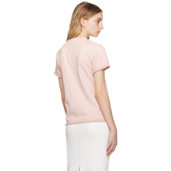 아크네스튜디오 아크네 스튜디오 Acne Studios Pink Printed T-Shirt 231129F110037