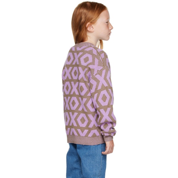 아크네스튜디오 아크네 스튜디오 Acne Studios Kids Khaki & Purple XO Sweater 232129M720009