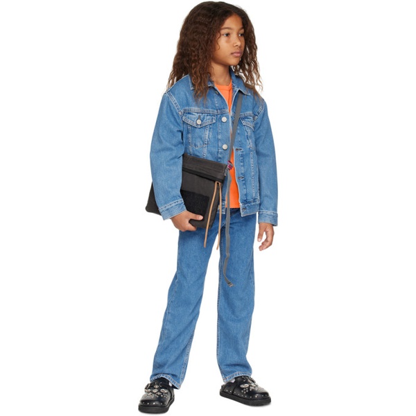 아크네스튜디오 아크네 스튜디오 Acne Studios Kids Blue Patch Jeans 241129M704003