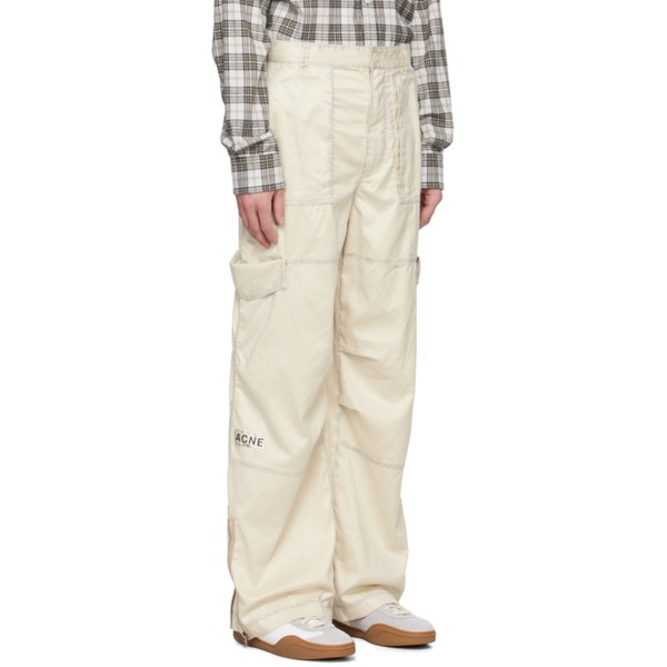 아크네스튜디오 아크네 스튜디오 Acne Studios 오프화이트 Off-White Faded Faux-Leather Cargo Pants 241129M191031