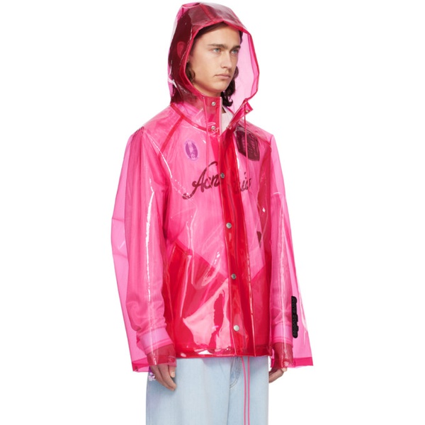 아크네스튜디오 아크네 스튜디오 Acne Studios Pink Transparent Jacket 241129M180020