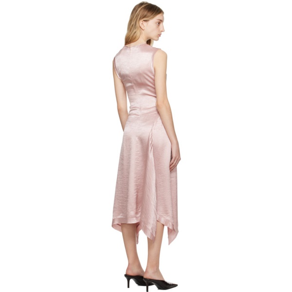 아크네스튜디오 아크네 스튜디오 Acne Studios Pink Crinkled Midi Dress 231129F054010