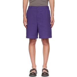 아크네 스튜디오 Acne Studios Purple Three-Pocket Shorts 232129M193014